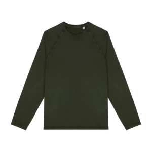 Eco-friendly men’s long sleeve raglan t-shirt, customisable – Native Spirit