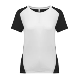 T-shirt de sport écoresponsable bicolore femme personnalisable PROACT